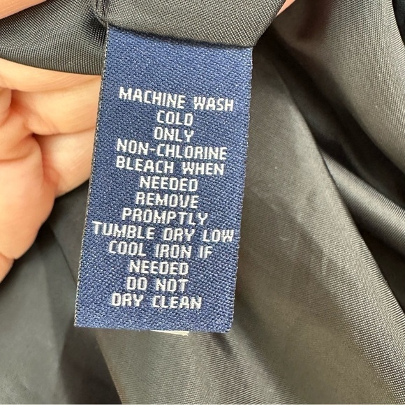 Chaps Black and White Check Rain Jacket, Large - Picture 7 of 8